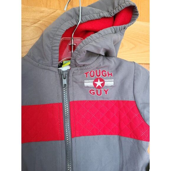 NWT Mick Mack 12 Months Baby Toddler Boys Zip Up Jacket Coat Gray Red New 12m - Picture 5 of 5
